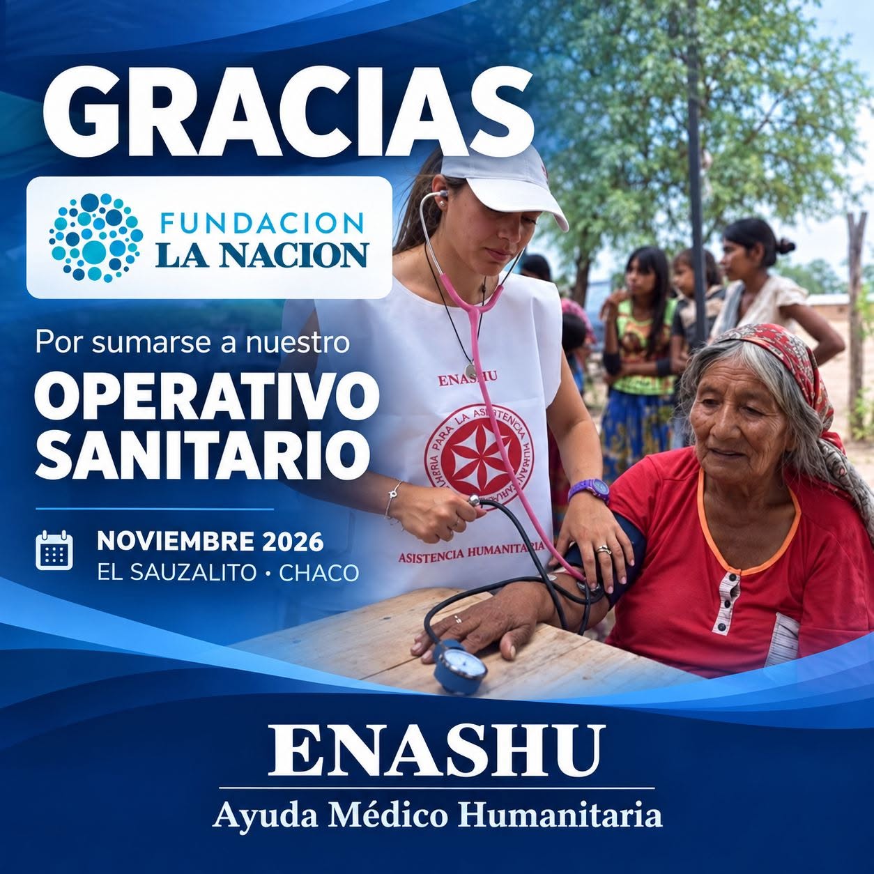 Fundación La Nación se suma al operativo sanitario